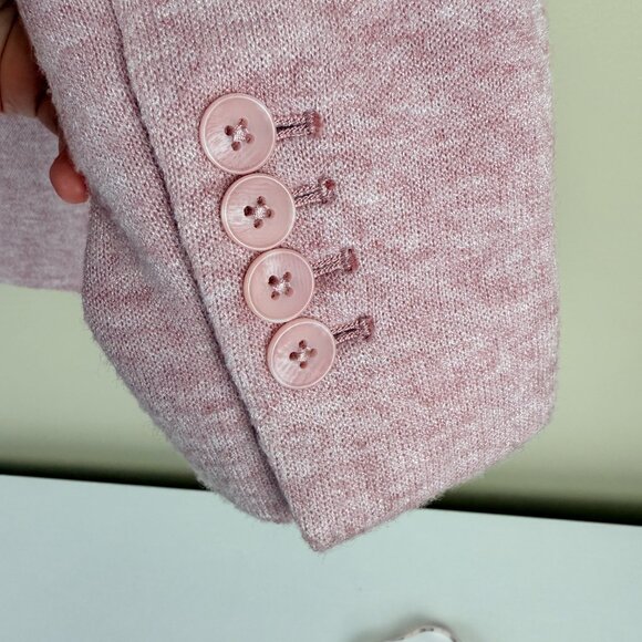 NWOT EXPRESS Blush Pink Super Soft Knit Comfy Blazer – Lined Size S - Picture 4 of 9